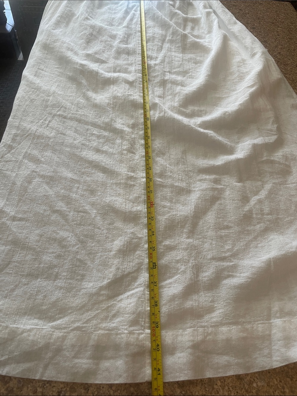 Old Navy 100% Cotton White Tie-Shoulder Maxi Dress - Picture 7 of 8